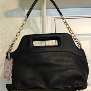 Black combination Hand and Shoulder Bag